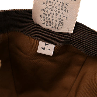 Gucci Monogram Textured Dollar Calfskin Zeno Baseball Hat Beige 10 of 10