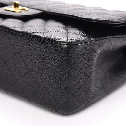 Chanel Caviar Quilted Jumbo Double Flap Black 9 of 10