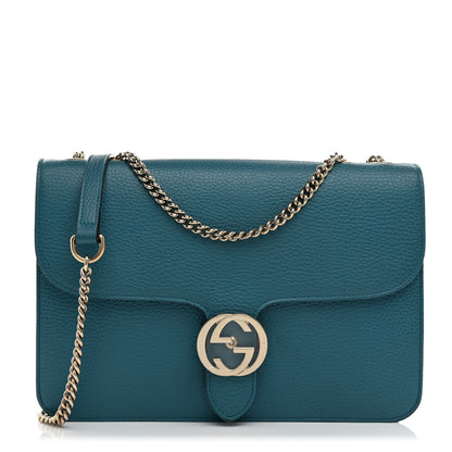 Gucci Dollar Calfskin Interlocking G Shoulder Bag Deep Cobalt 1 of 12