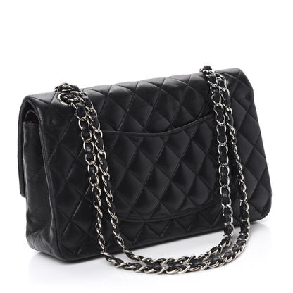 Chanel Lambskin Quilted Medium Double Flap Black 3 of 14
