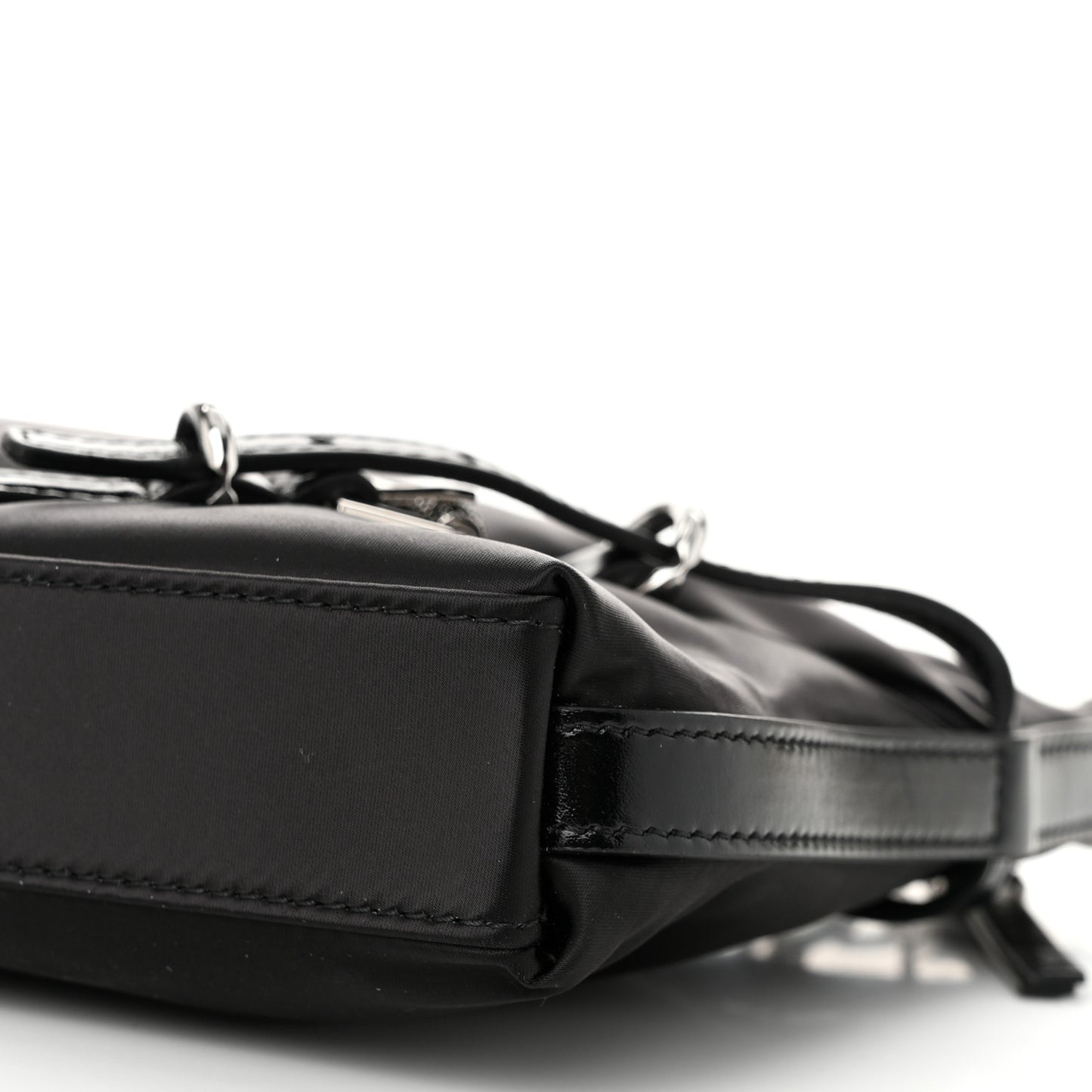 Satin Mini Voyou Boyfriend Party Bag Black