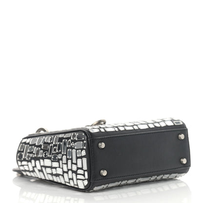 Christian Dior Smooth Calfskin Embroidered Mini Mosaic of Mirrors Lady Dior Black 4 of 11