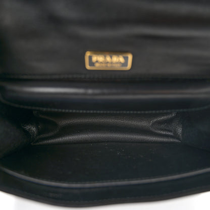 Prada City Calf Saffiano Animalier Cahier Bag Black 5 of 13