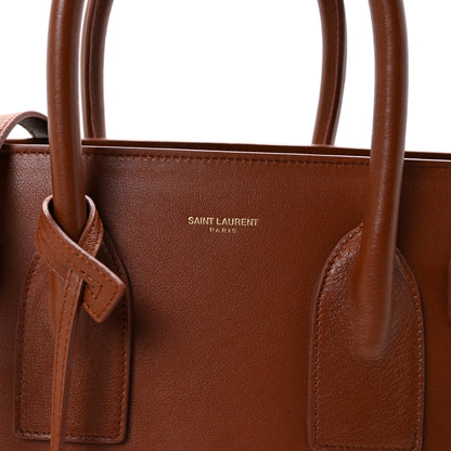 Saint Laurent Calfskin Small Sac De Jour Cognac 7 of 9