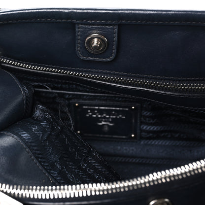 Prada Tessuto Nylon Soft Calf Small Tote Blue 10 of 11