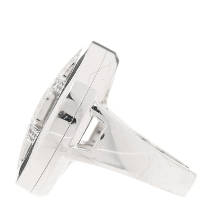 Cartier 18K White Gold Diamond Mother of Pearl Pasha De Cartier Ring 52 6 4 of 5