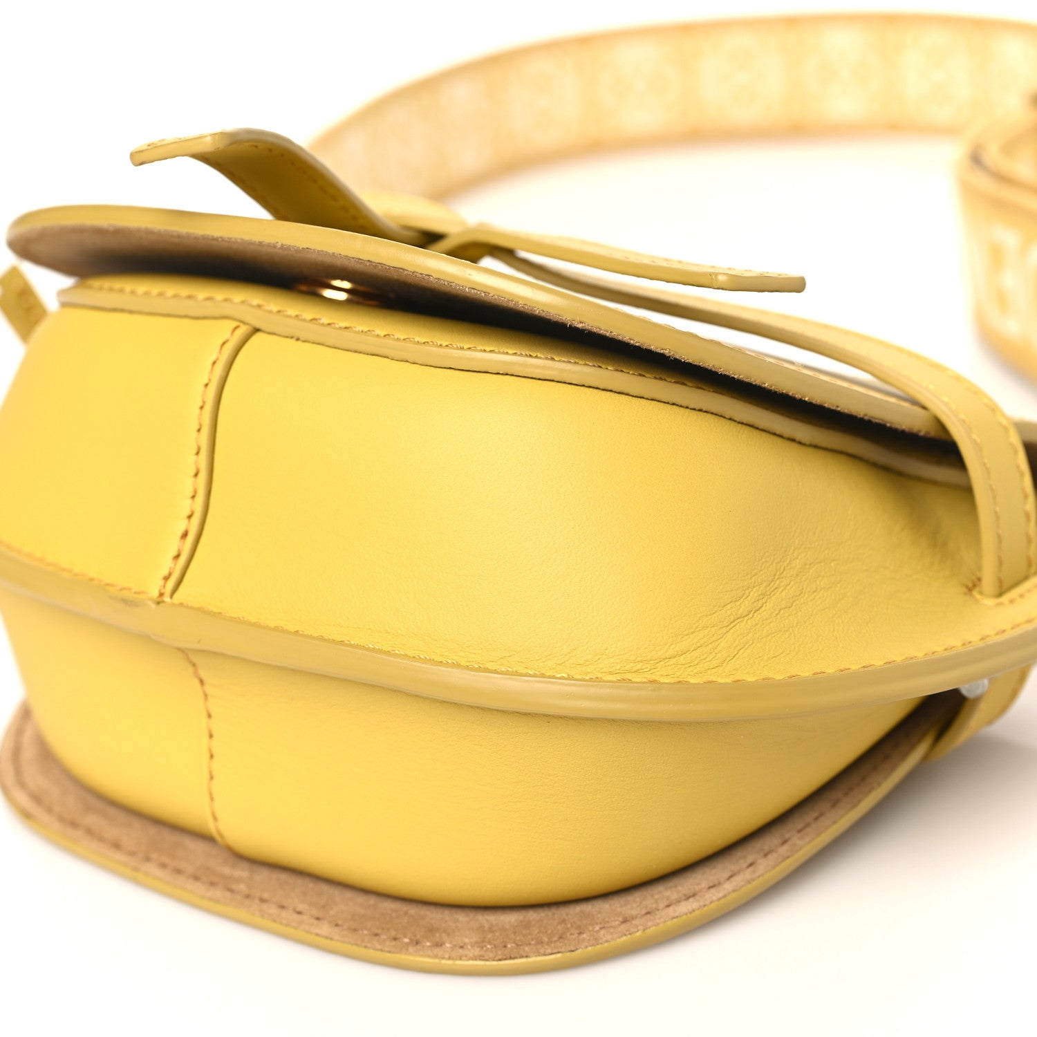 Loewe Calfskin Jacquard Mini Gate Dual Bag Dark Yellow 9 of 9