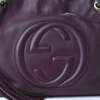 Gucci Pebbled Calfskin Medium Soho Chain Shoulder Bag Burgundy 11 of 11