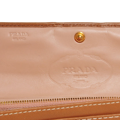 Prada City Calf Long Wallet Caramel 5 of 9