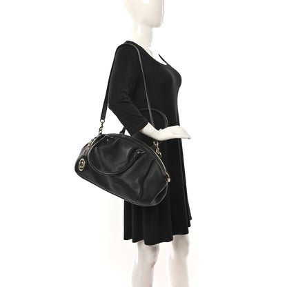 Gucci Calfskin Medium Sukey Boston Bag Black 2 of 8