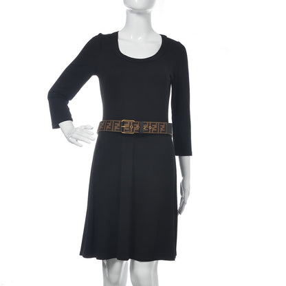 Fendi Ribbon Vitello Century FF 1974 Belt 90 36 Fango Moro 2 of 6