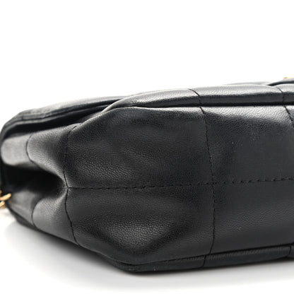 Chanel Lambskin Quilted Mini Chocolate Bar Camellia Flap Black 6 of 13