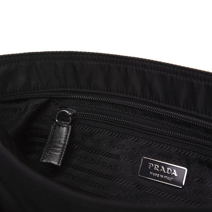 Prada Nylon Flat Messenger Bag Black 11 of 14