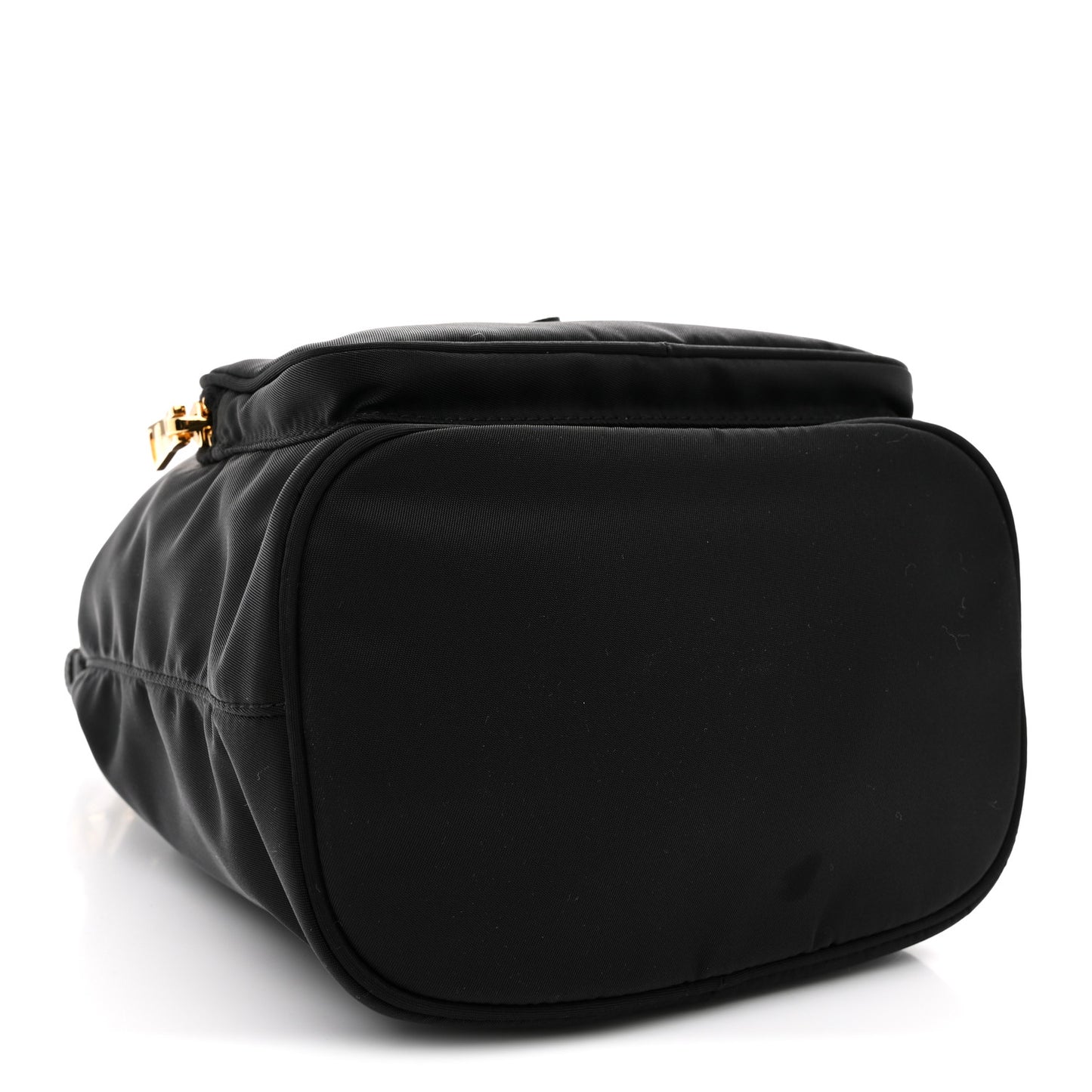 Re-Nylon Saffiano Duet Bucket Crossbody Bag Black