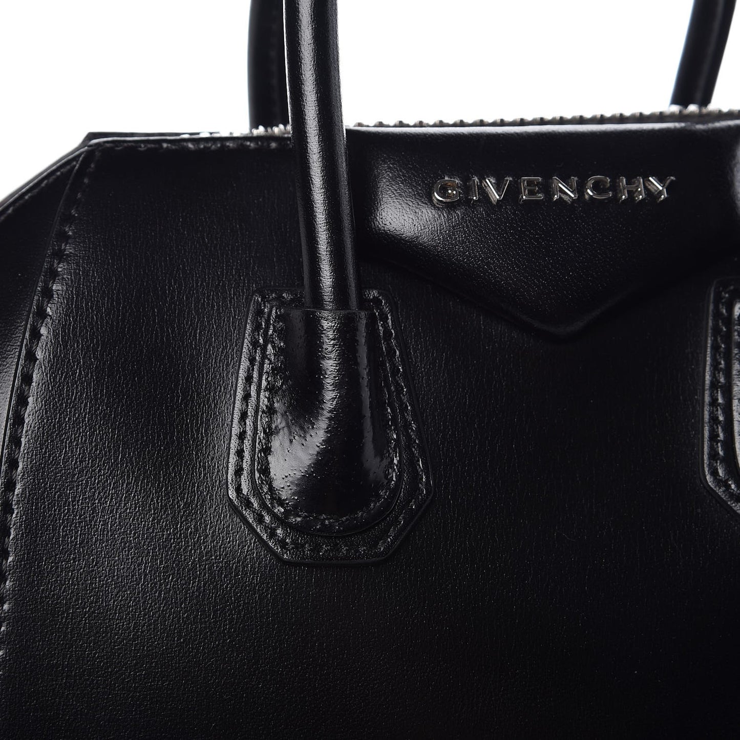 Shiny Lord Calfskin Mini Antigona Black