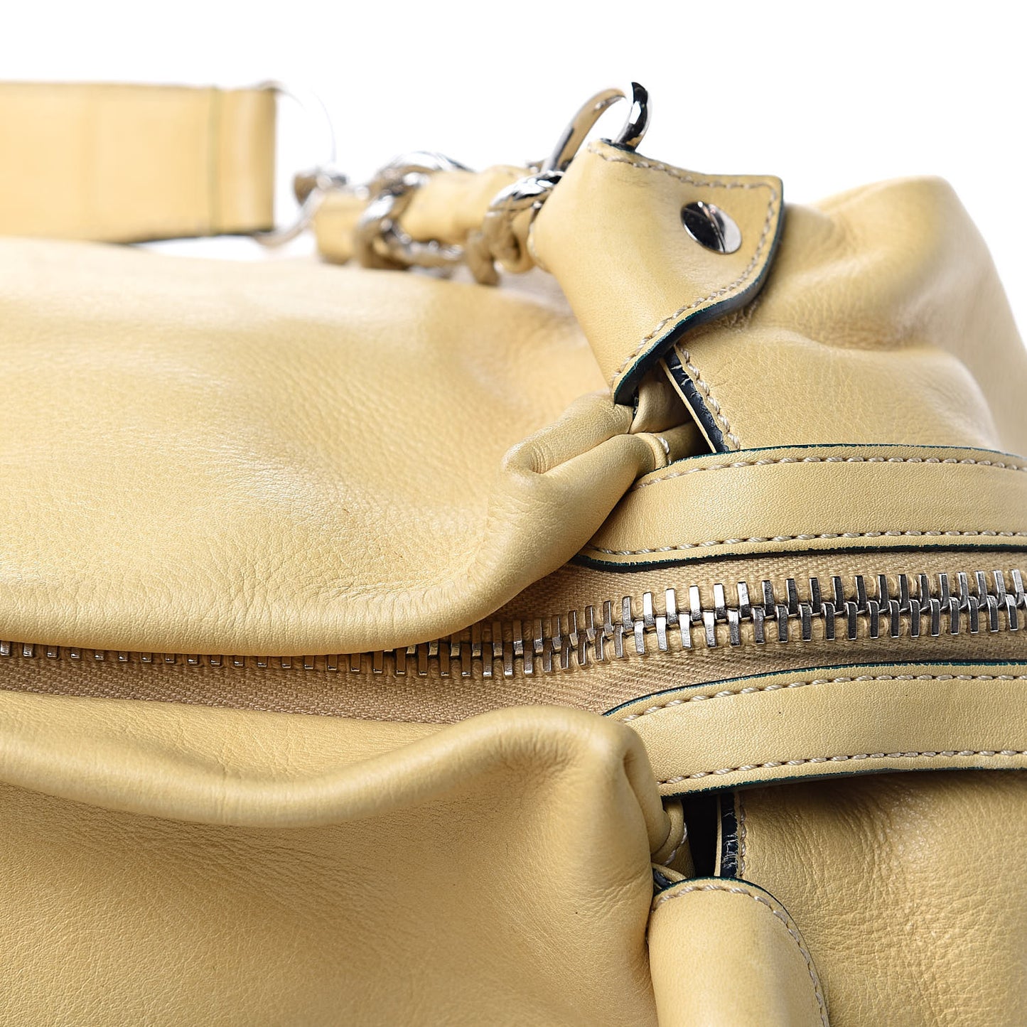 Lambskin Large Edgy Hobo Beige