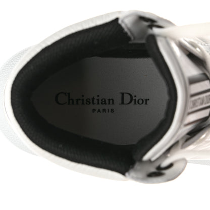 Christian Dior CHRISTIAN DIOR Nylon Fabric Womens D-Player High Top Sneakers 37 White Black 7 of 9