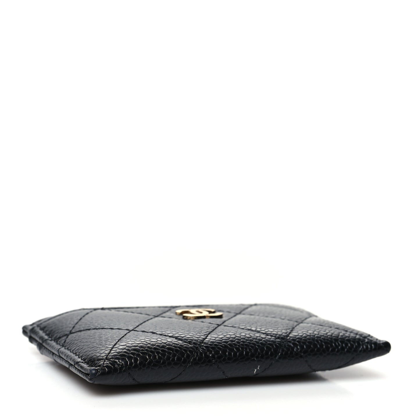 Caviar Quilted Card Holder Black
