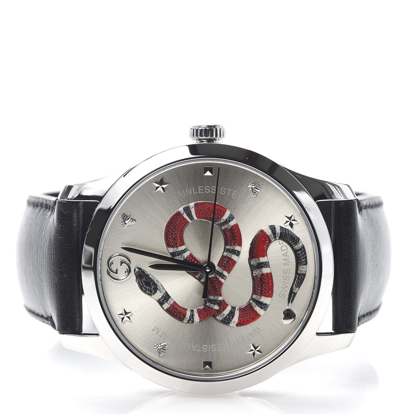 Stainless Steel Calfskin 38mm G-Timeless Snake Quartz Watch