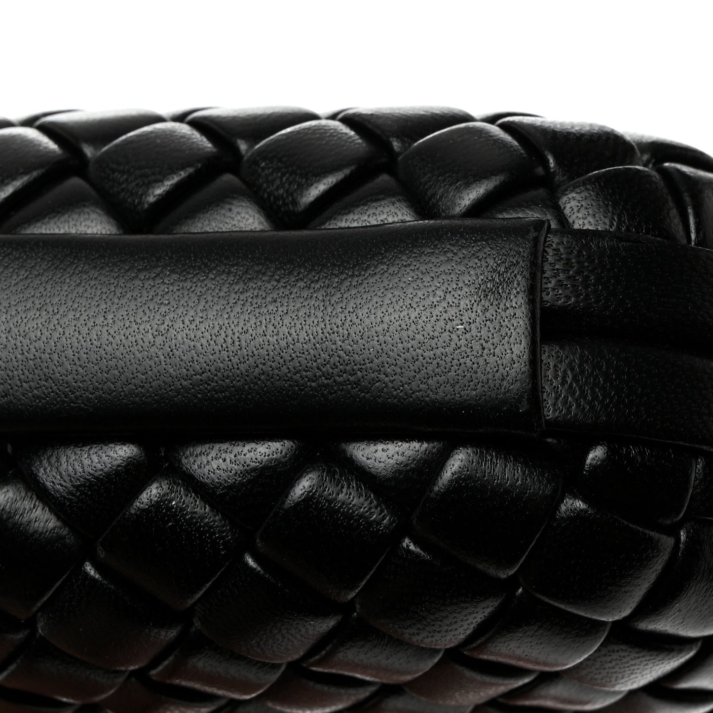 Nappa Intrecciato Knot Clutch Black