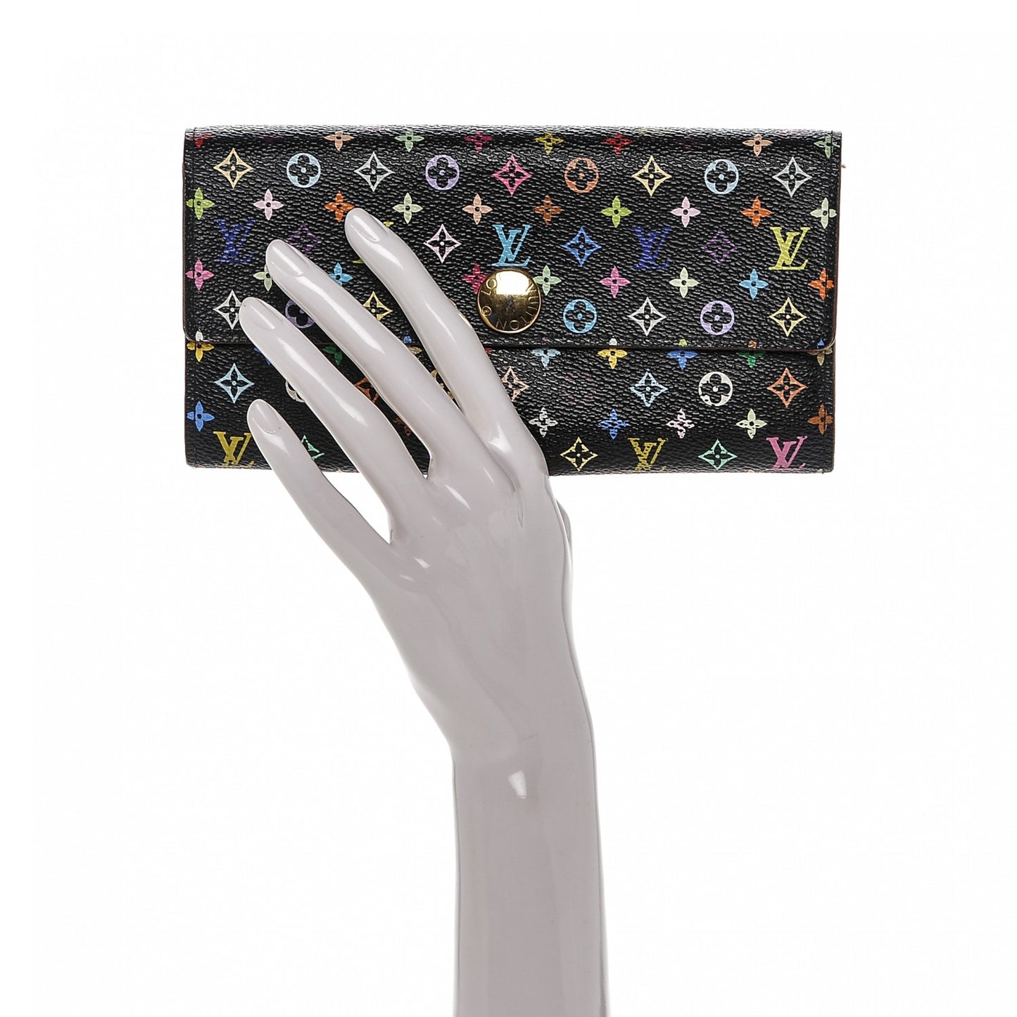 Monogram Multicolor Sarah Wallet Black Pistache