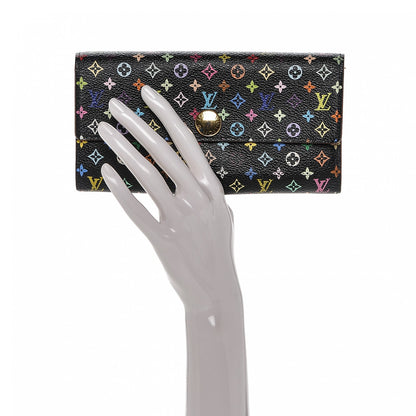 Louis Vuitton Monogram Multicolor Sarah Wallet Black Pistache 2 of 7