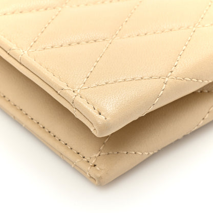 Saint Laurent Lambskin Quilted Sade Envelope Clutch Nude Powder 12 of 14