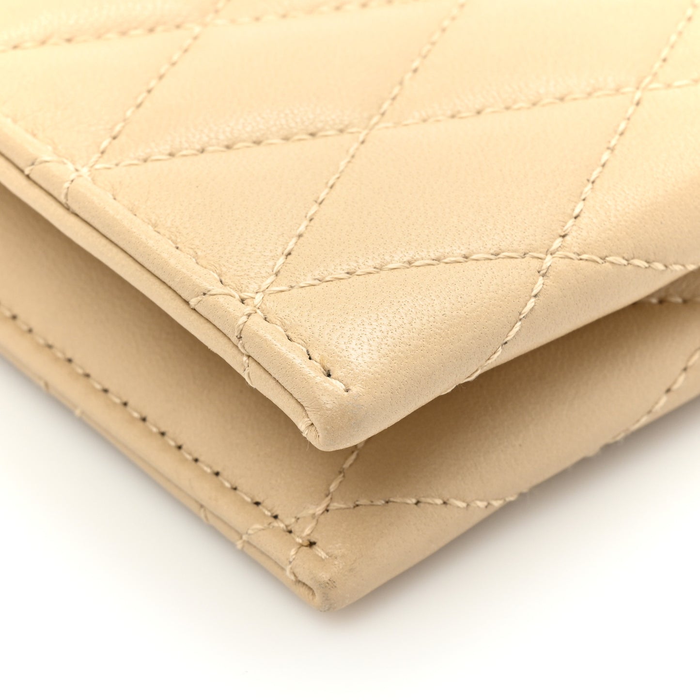 Lambskin Quilted Sade Envelope Clutch Nude Powder