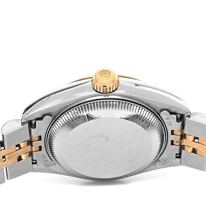 Rolex Stainless Steel 18K Yellow Gold Diamond 26mm Oyster Perpetual Datejust Watch Blue 79173 4 of 4