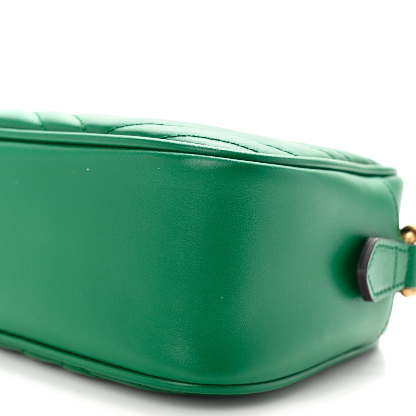 Calfskin Matelasse Small GG Marmont Chain Shoulder Bag Emerald Green