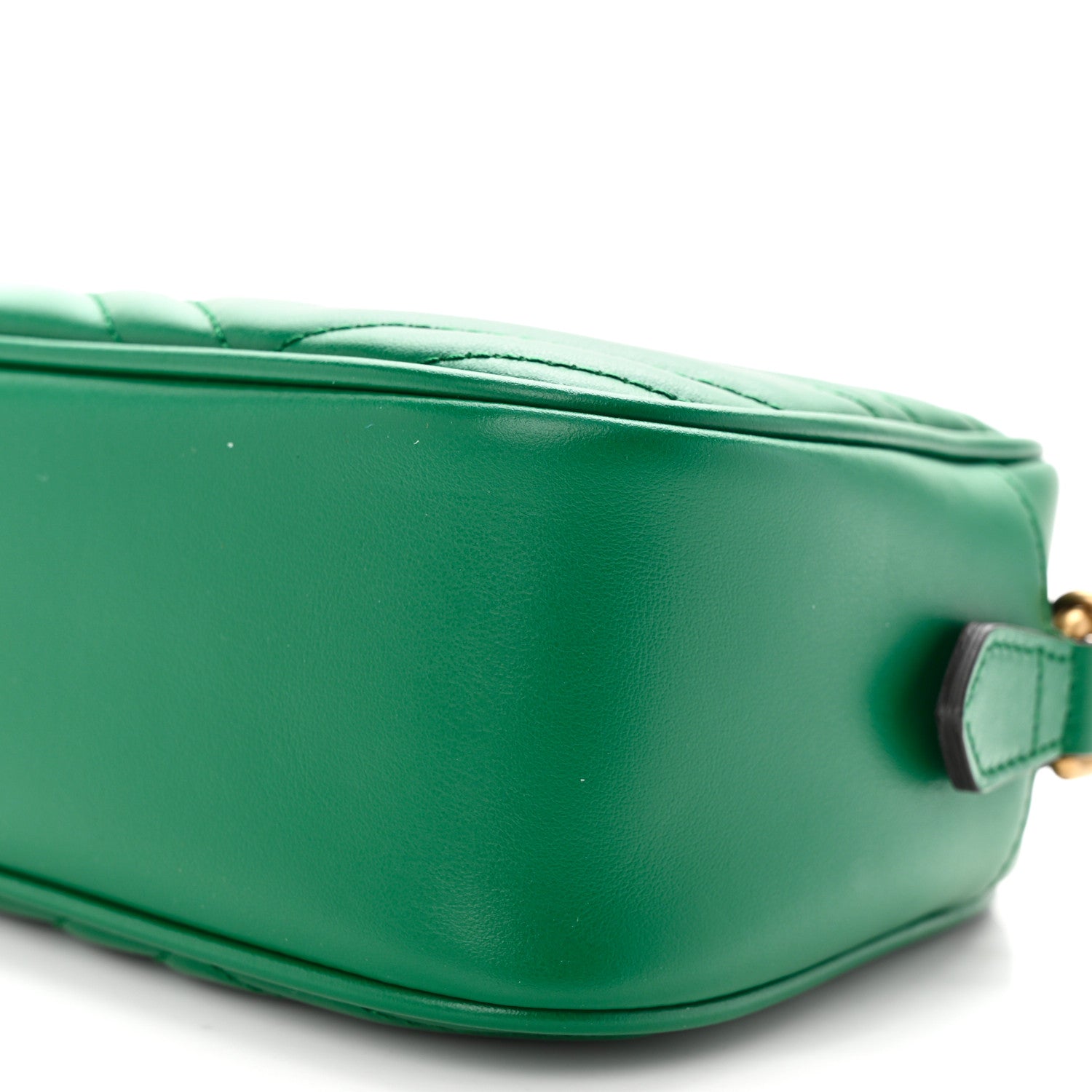 Gucci Calfskin Matelasse Small GG Marmont Chain Shoulder Bag Emerald Green 10 of 10