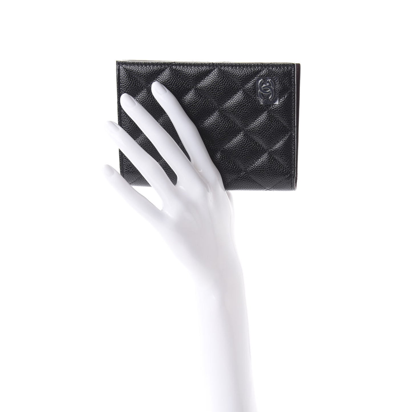 Caviar Quilted Passport Holder Black
