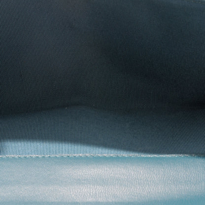 Chanel Lambskin Quilted Long Flap Wallet Turquoise 8 of 8
