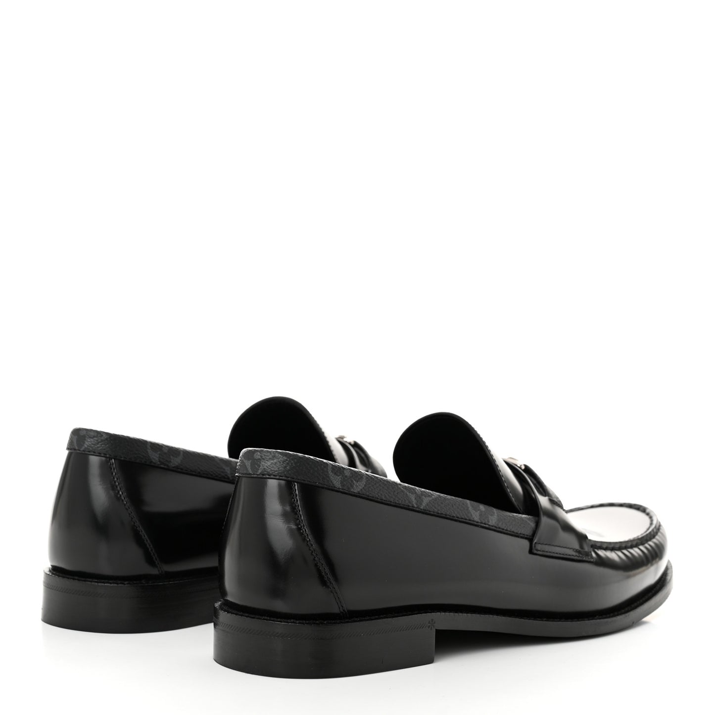 Calfskin Monogram Eclipse Mens Major Loafers 12 Black
