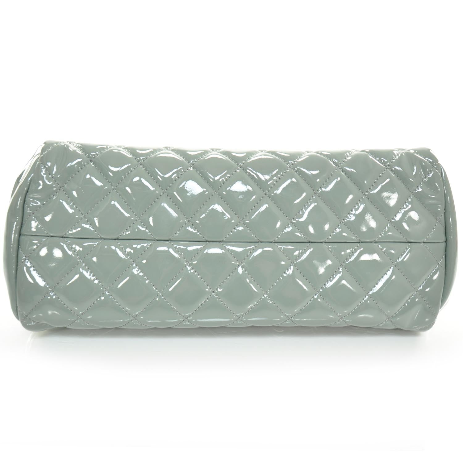 Chanel Patent Quilted Small Just Mademoiselle Gray 5 of 10