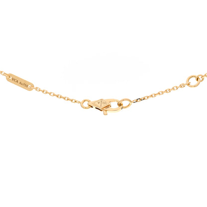 Van Cleef & Arpels 18K Yellow Gold Mother of Pearl Sweet Alhambra Pendant Necklace 6 of 7