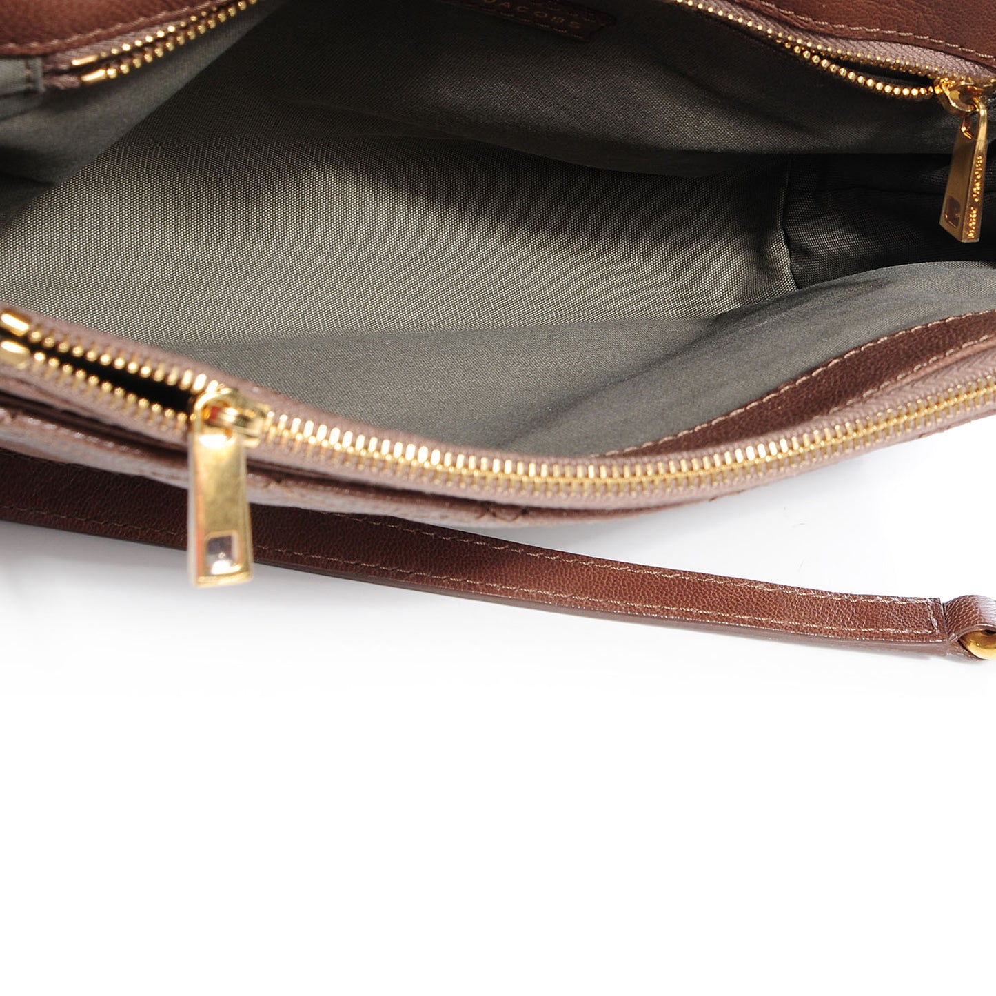 Lacquered Lambskin The Large Single Flap Taupe