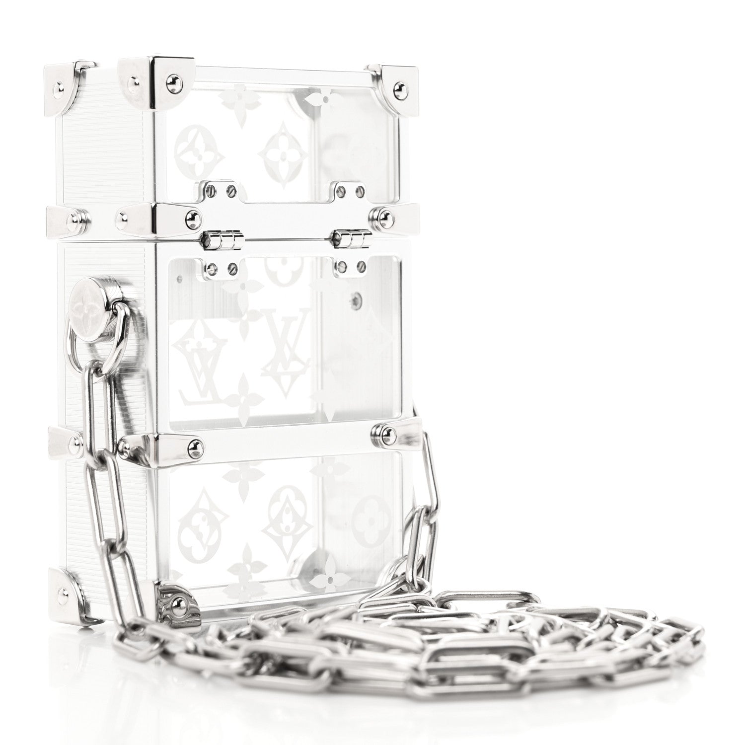 Louis Vuitton Monogram Transparent Plexiglass Trunk Box Pouch 3 of 12