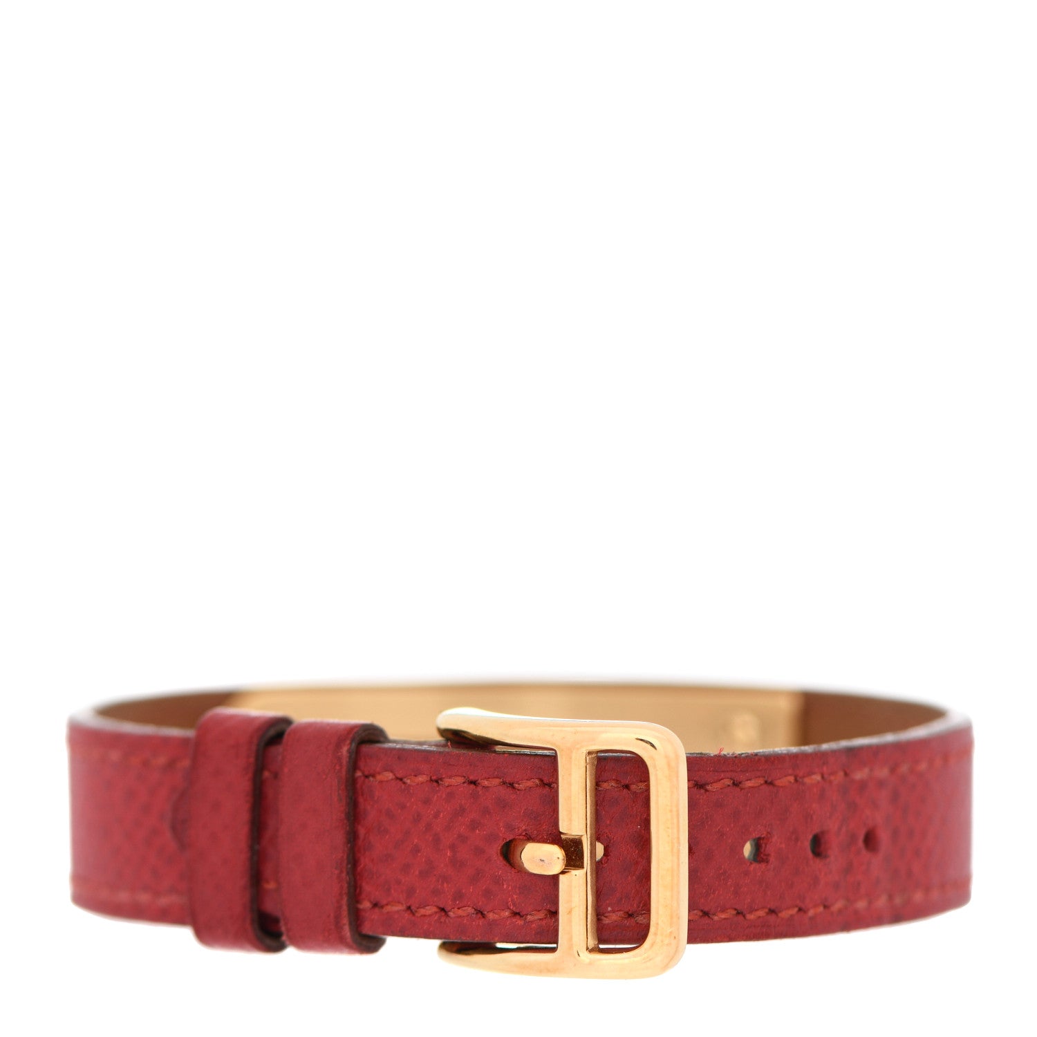 Hermes Stainless Steel Courchevel 20mm Kelly Cadena Quartz Watch Rouge 2 of 4