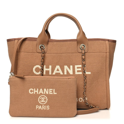 Chanel Mixed Fibers Small Deauville Tote Camel 1 of 12