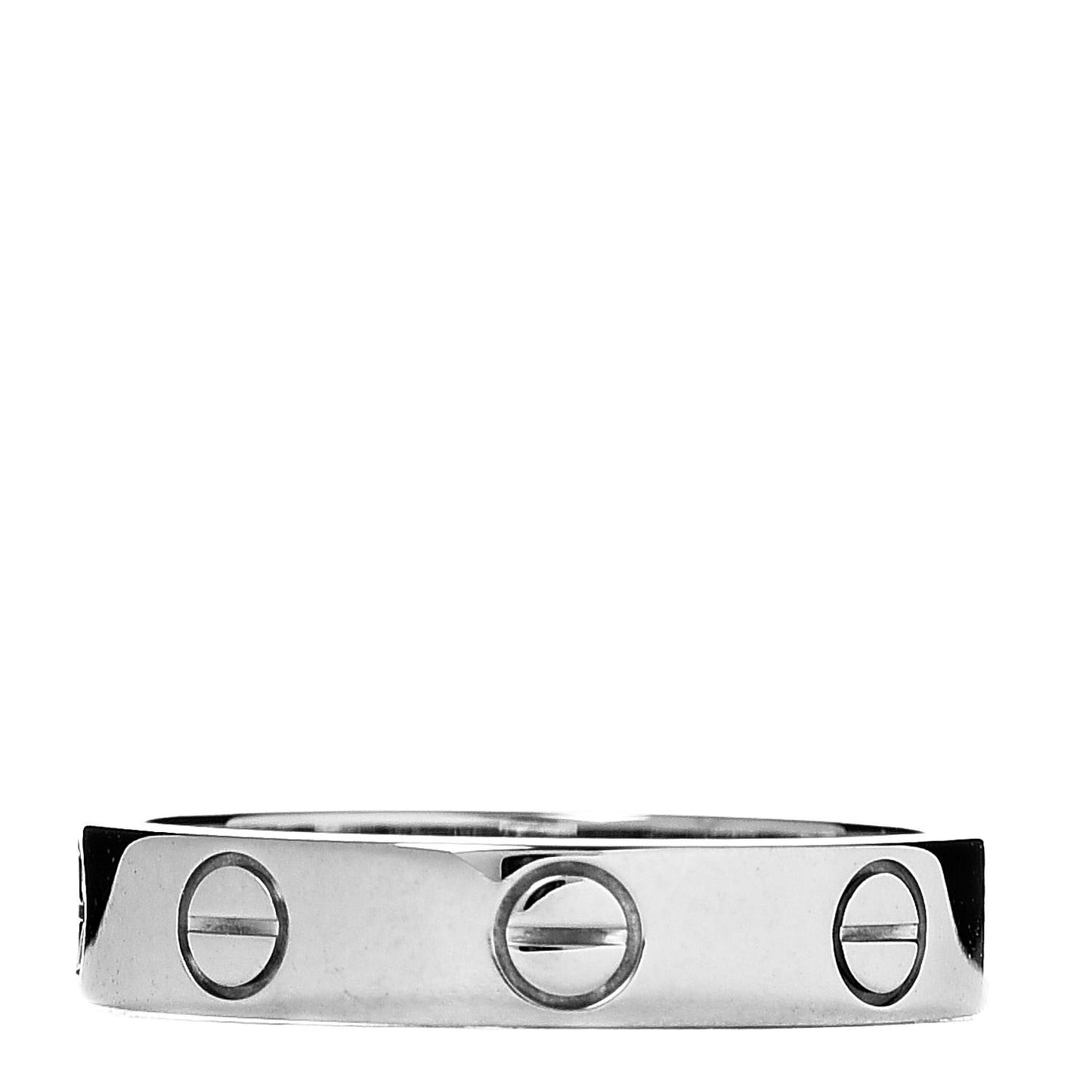 18K White Gold 3.5mm LOVE Wedding Band Ring 49 5