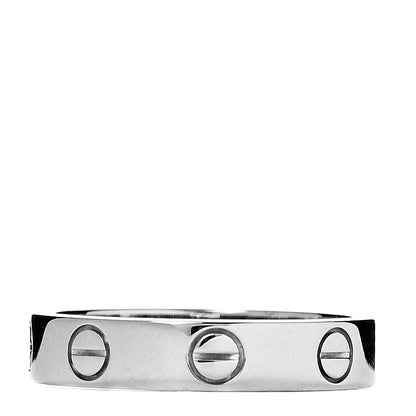 Cartier 18K White Gold 3.5mm LOVE Wedding Band Ring 49 5 3 of 5