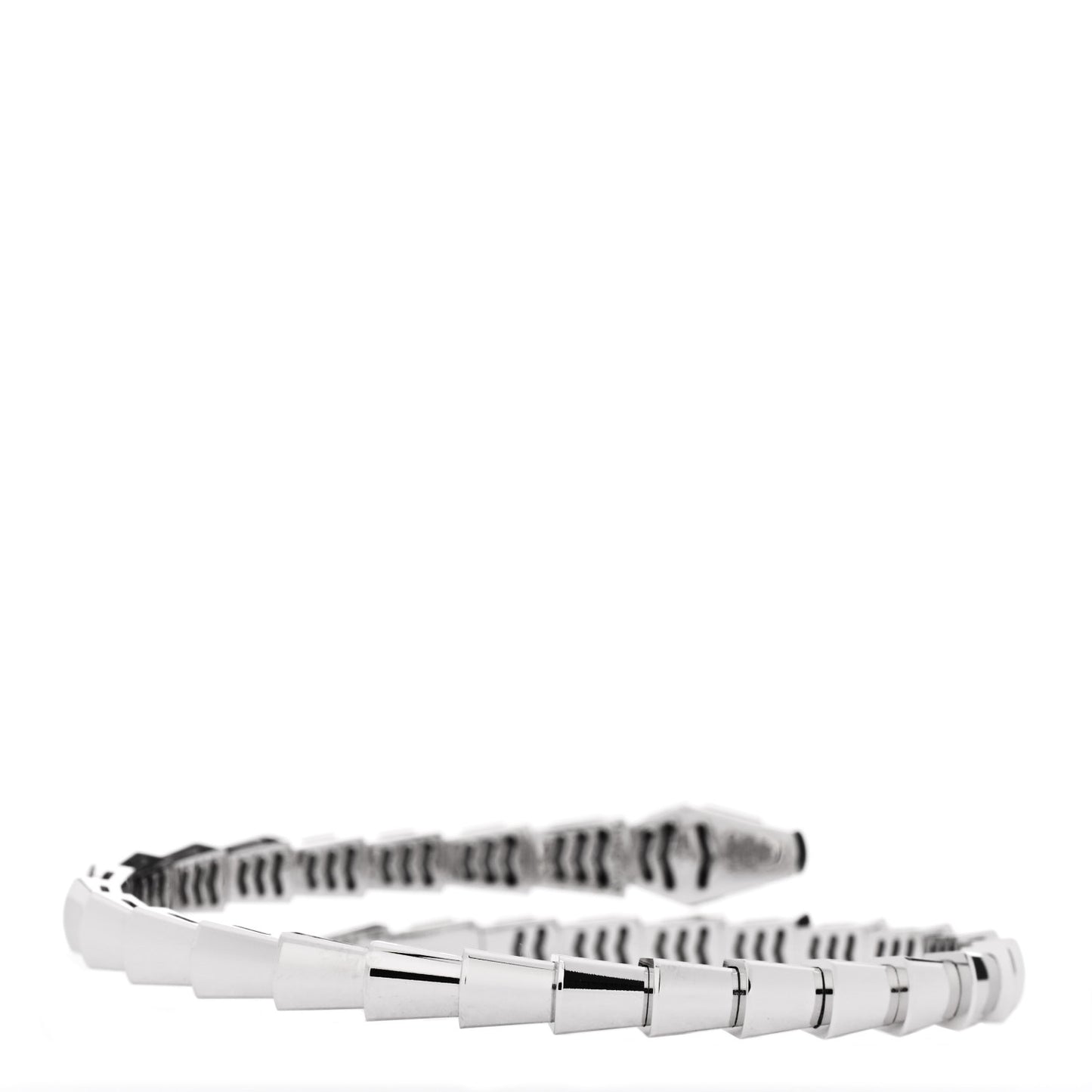 18K White Gold Diamond Serpenti Viper Bracelet 15