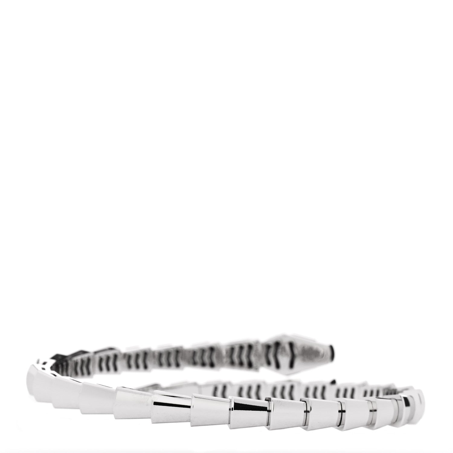 Bulgari 18K White Gold Diamond Serpenti Viper Bracelet 15 2 of 4