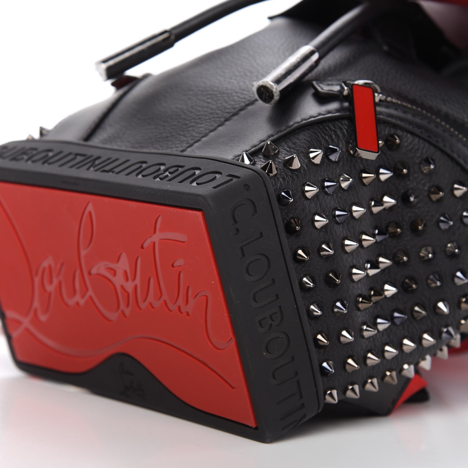 Christian Louboutin Calfskin Spiked Small Explorafunk Backpack Black 7 of 9