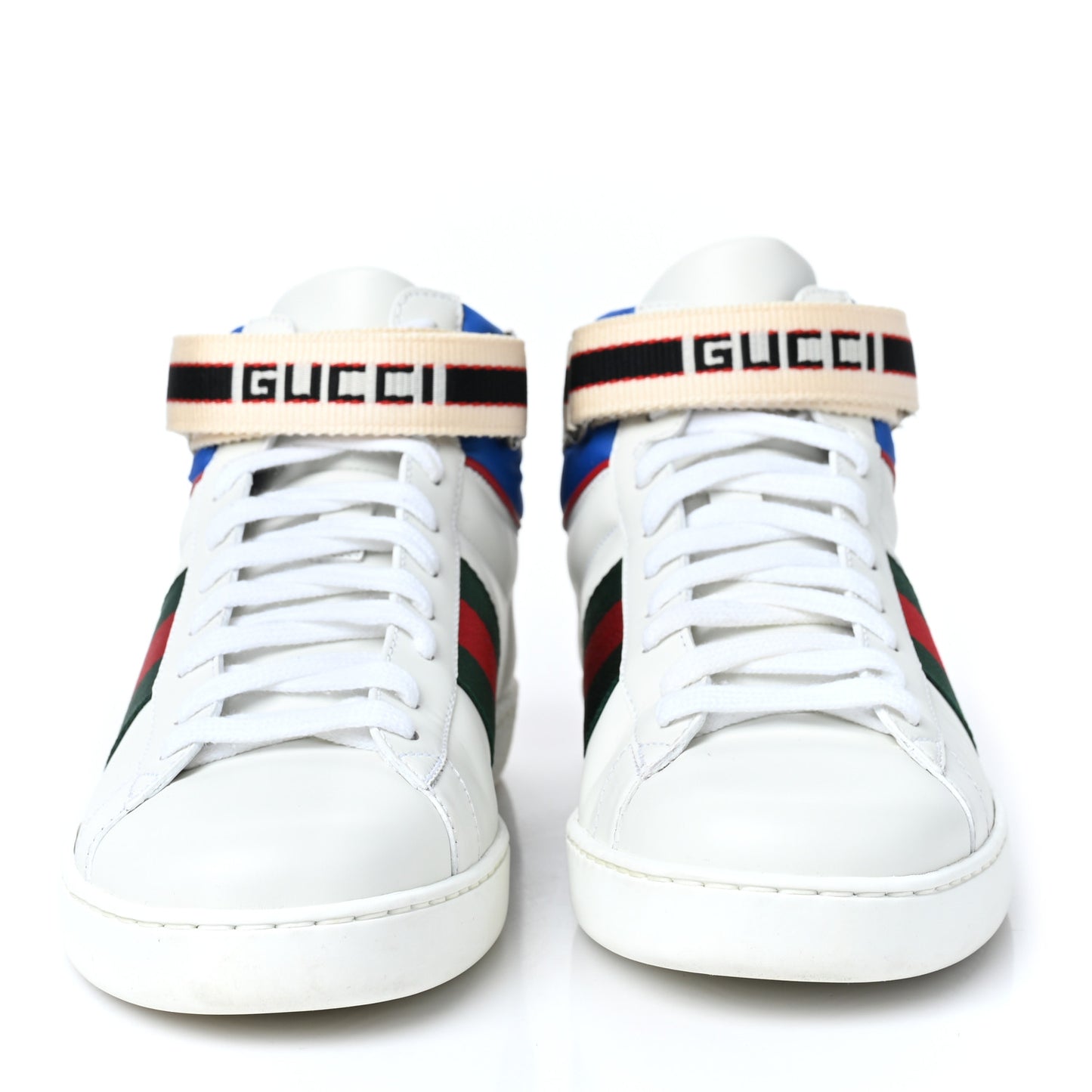 Calfskin Ayers Web Mens New Ace Stripe High Top Sneakers 6.5 White