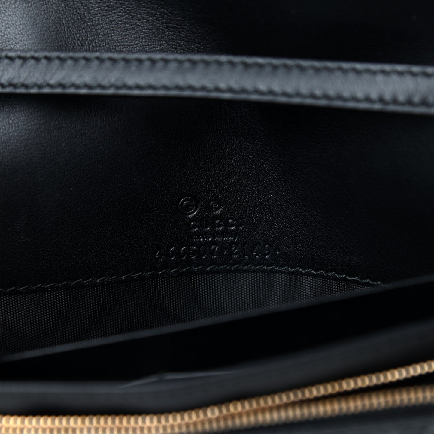 Microguccissima Crossbody Wallet Black