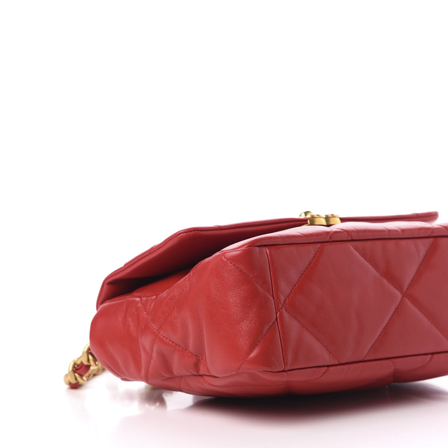 Chanel Lambskin Quilted Large 19 Flap Red 7 of 12