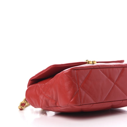 Chanel Lambskin Quilted Large 19 Flap Red 7 of 12