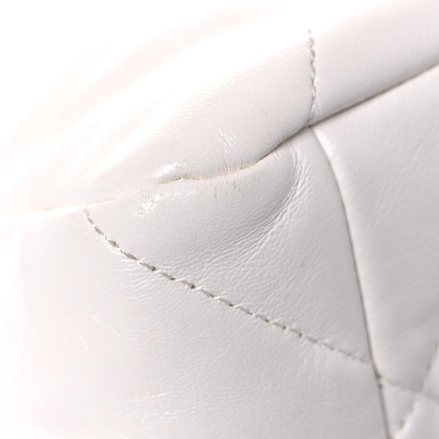 Chanel Lambskin Quilted Large Chanel 19 Flap White 10 of 13